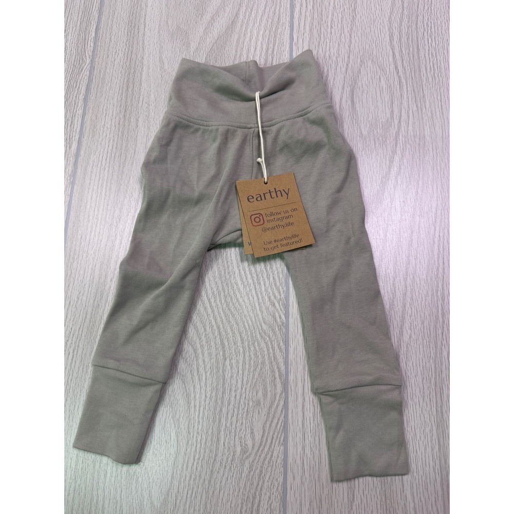 Earthy‎ Organic Cotton Spandex Leggings Sage Green 6-9 Months SSUMR2